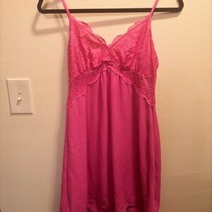 Pink Chemise Nightgown - Adjustable Straps